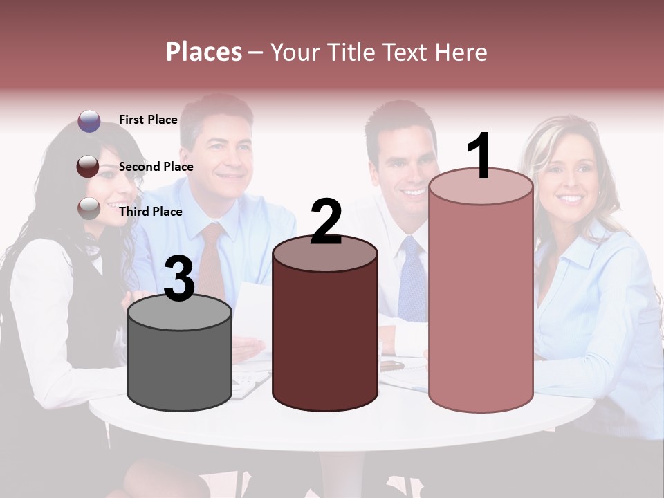 Interaction Smiling Worker PowerPoint Template