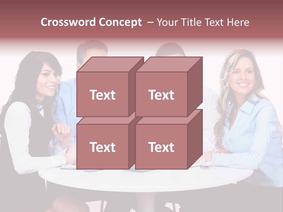 Interaction Smiling Worker PowerPoint Template
