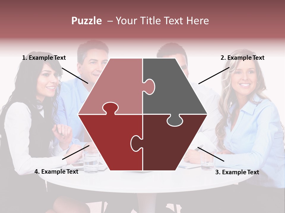 Interaction Smiling Worker PowerPoint Template