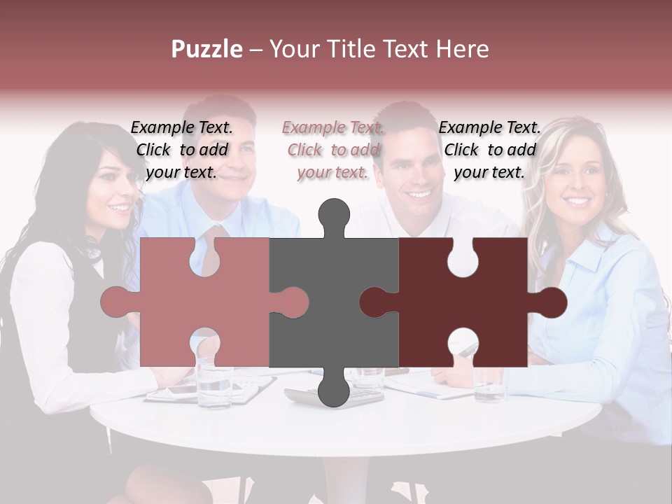 Interaction Smiling Worker PowerPoint Template