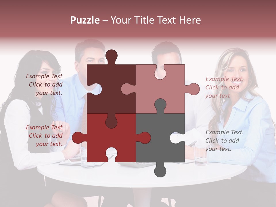 Interaction Smiling Worker PowerPoint Template