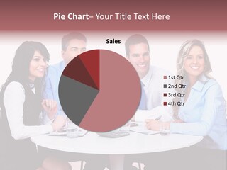 Interaction Smiling Worker PowerPoint Template