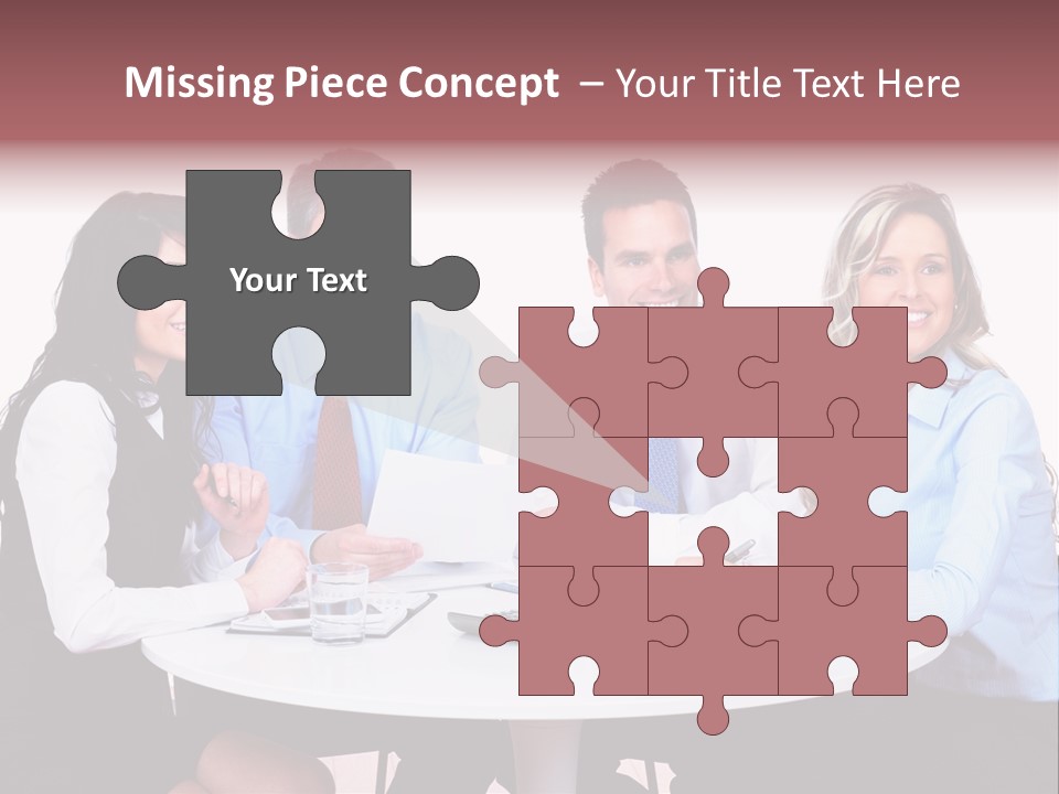 Interaction Smiling Worker PowerPoint Template