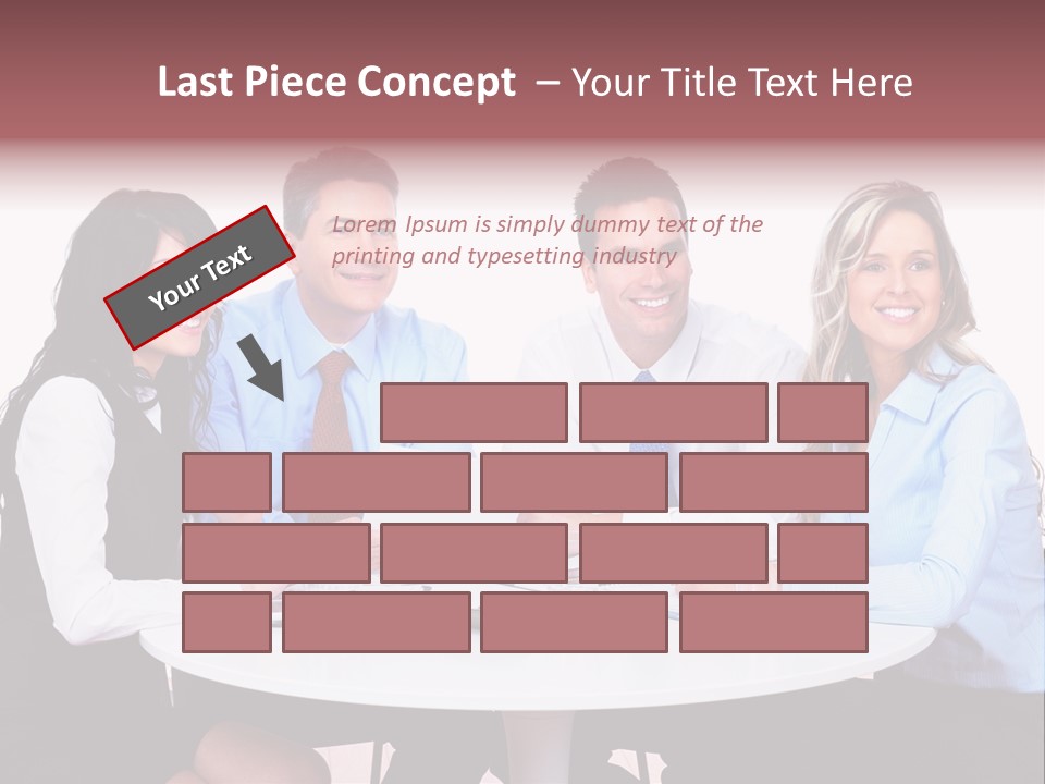 Interaction Smiling Worker PowerPoint Template