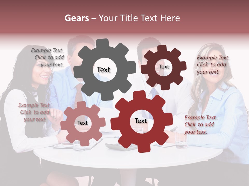 Interaction Smiling Worker PowerPoint Template