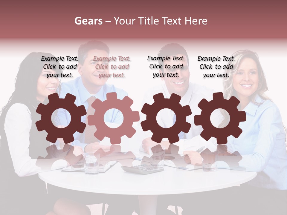 Interaction Smiling Worker PowerPoint Template