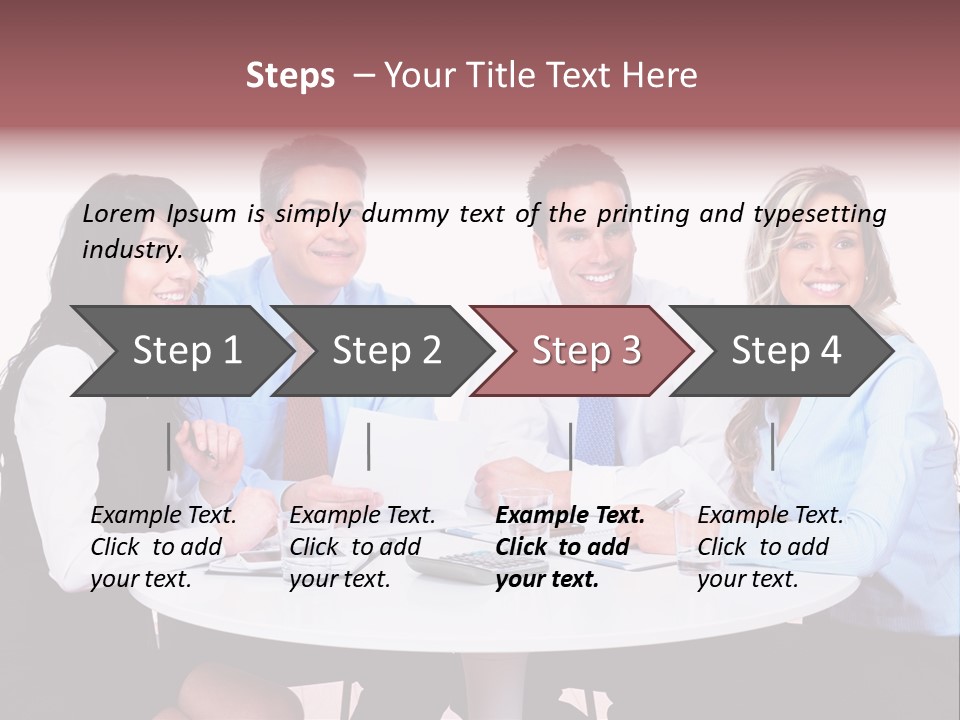 Interaction Smiling Worker PowerPoint Template