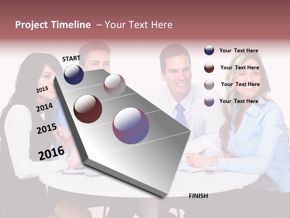 Interaction Smiling Worker PowerPoint Template