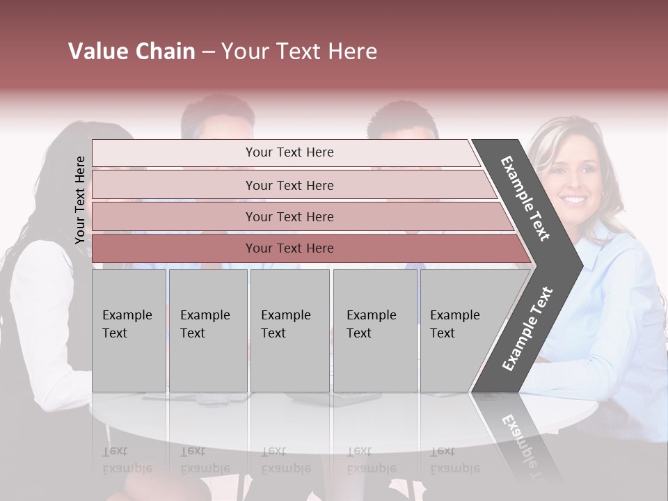 Interaction Smiling Worker PowerPoint Template