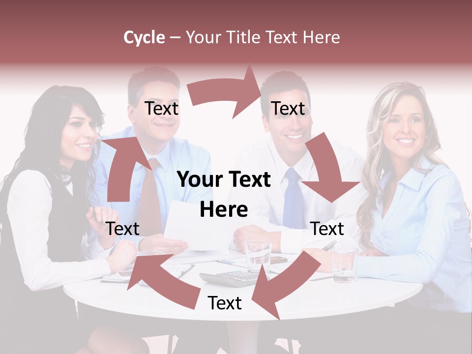 Interaction Smiling Worker PowerPoint Template