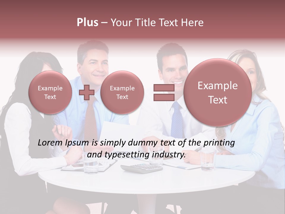 Interaction Smiling Worker PowerPoint Template