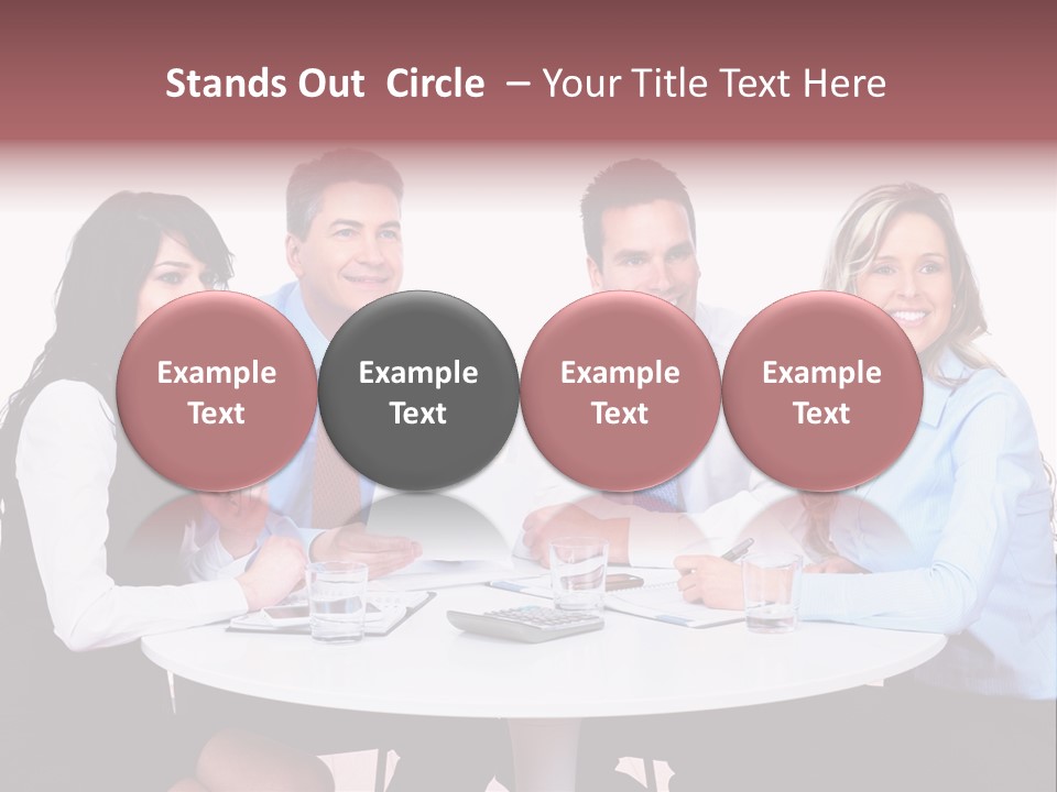 Interaction Smiling Worker PowerPoint Template