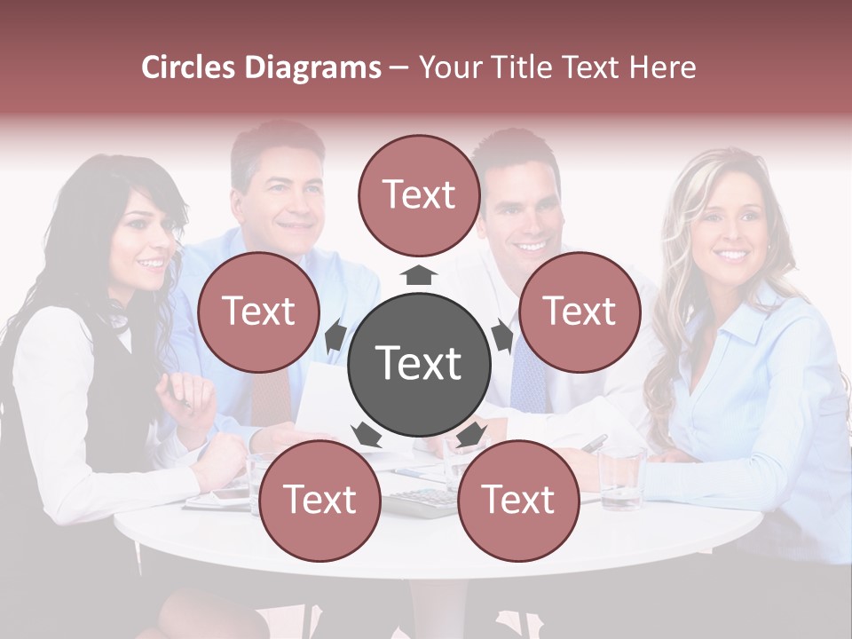 Interaction Smiling Worker PowerPoint Template