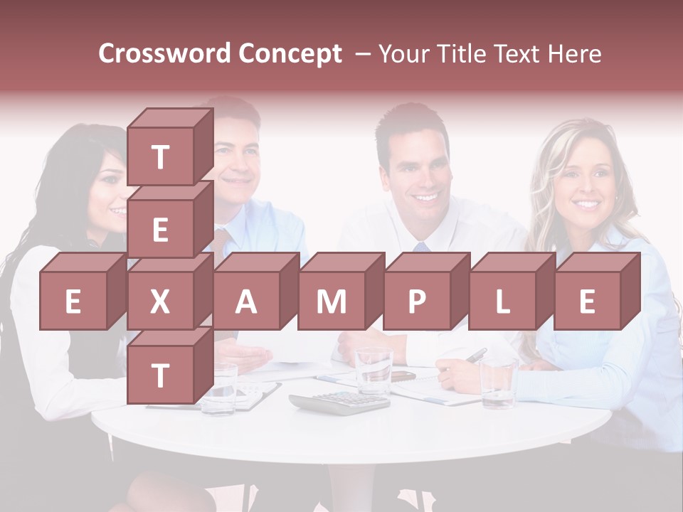 Interaction Smiling Worker PowerPoint Template