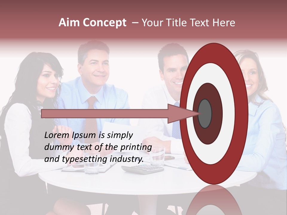 Interaction Smiling Worker PowerPoint Template