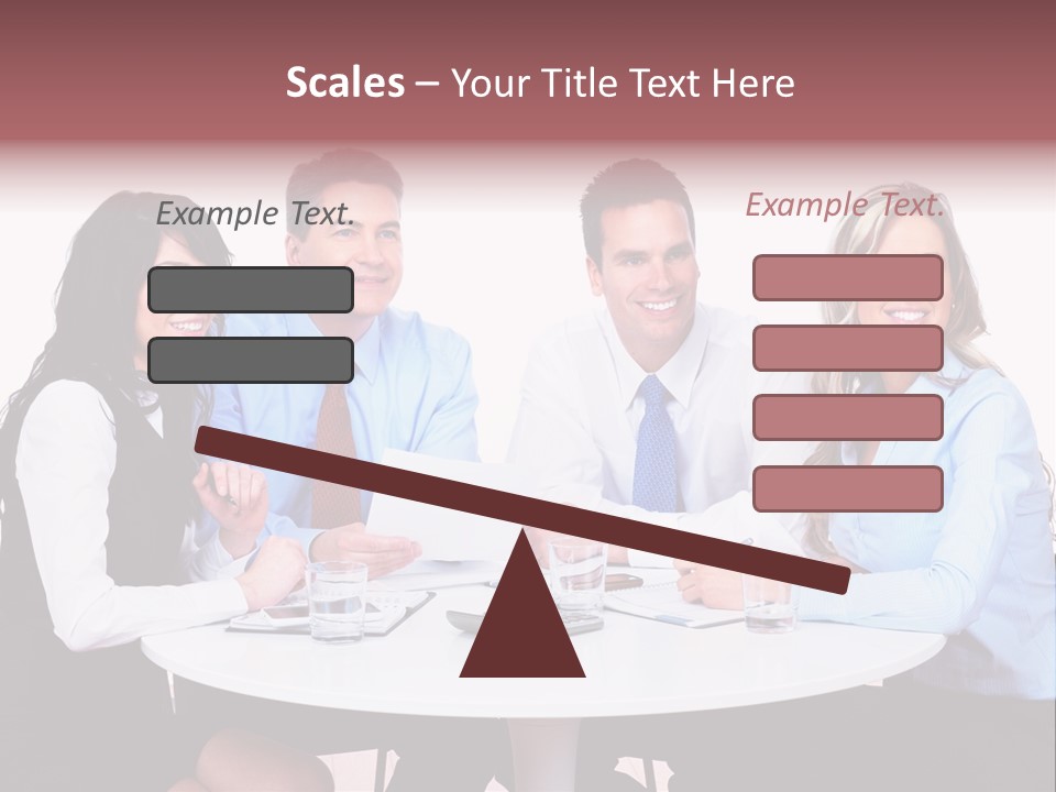 Interaction Smiling Worker PowerPoint Template