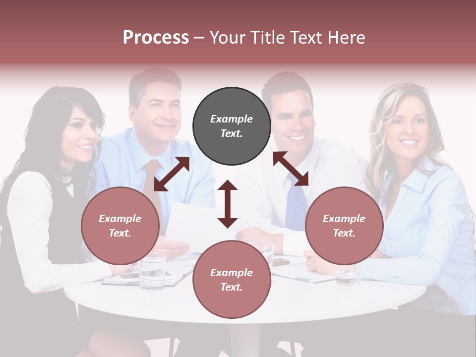 Interaction Smiling Worker PowerPoint Template