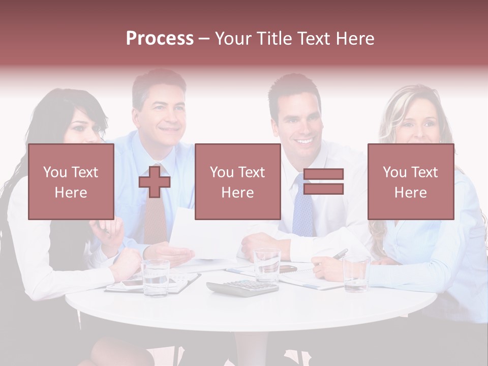 Interaction Smiling Worker PowerPoint Template