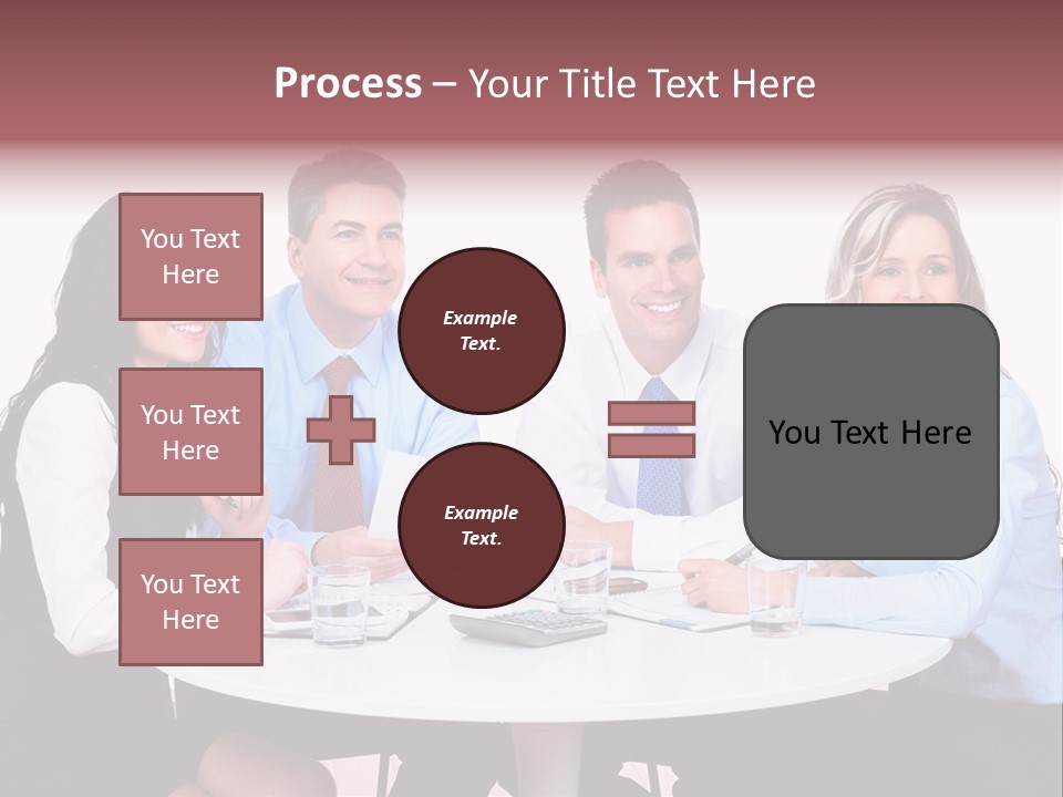 Interaction Smiling Worker PowerPoint Template