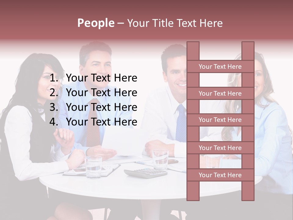 Interaction Smiling Worker PowerPoint Template