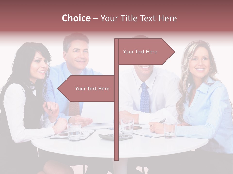 Interaction Smiling Worker PowerPoint Template