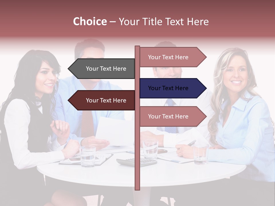 Interaction Smiling Worker PowerPoint Template