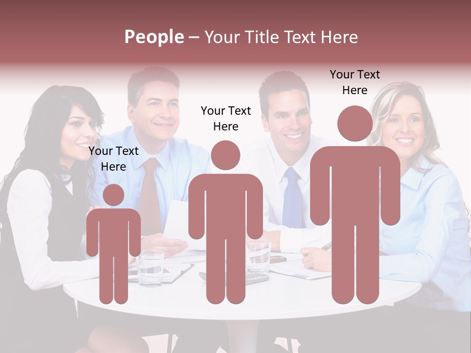 Interaction Smiling Worker PowerPoint Template