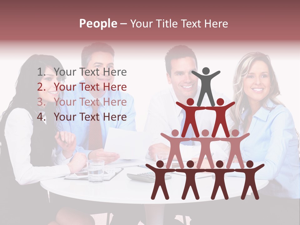 Interaction Smiling Worker PowerPoint Template