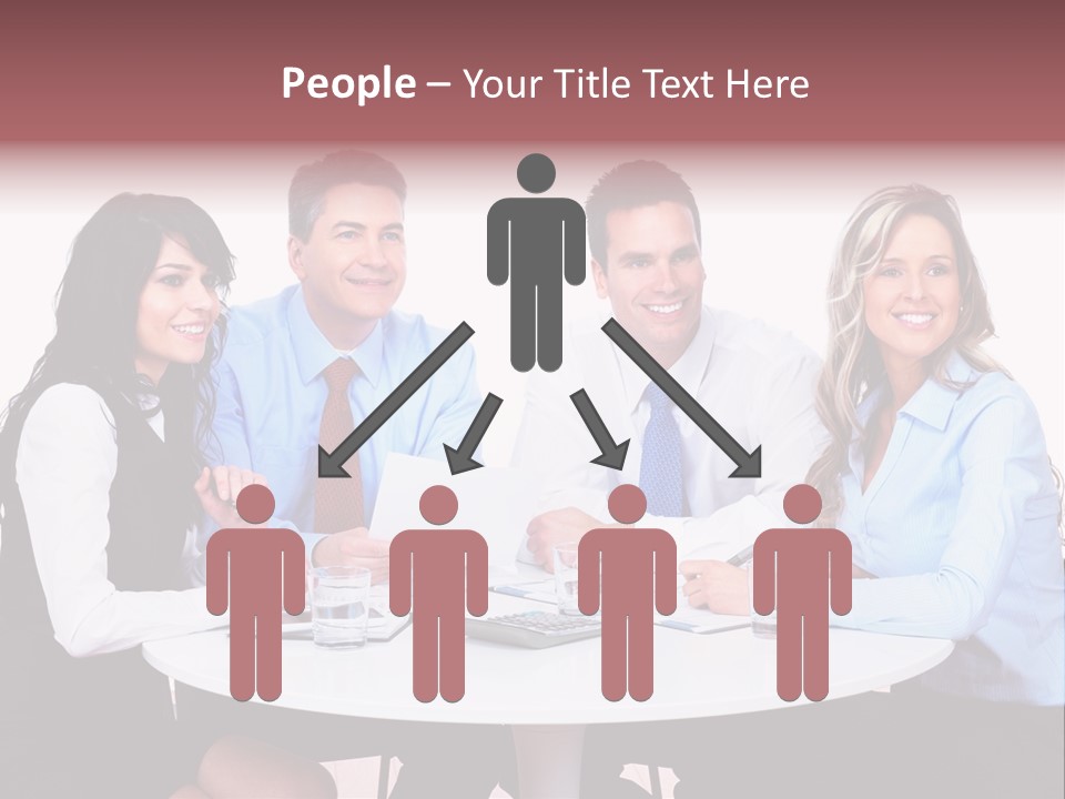 Interaction Smiling Worker PowerPoint Template