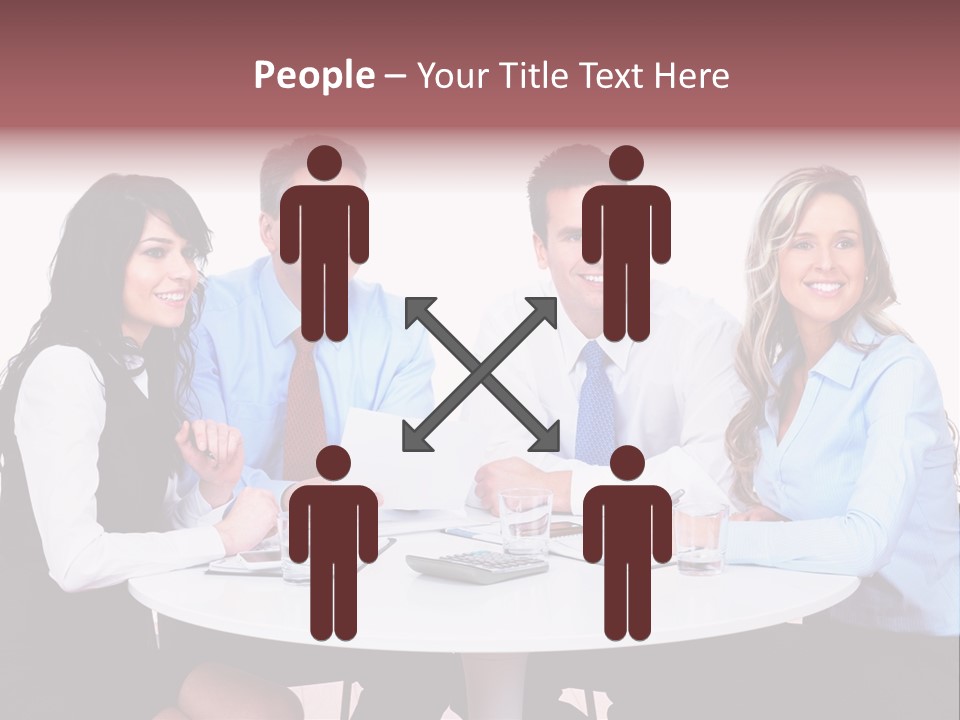 Interaction Smiling Worker PowerPoint Template