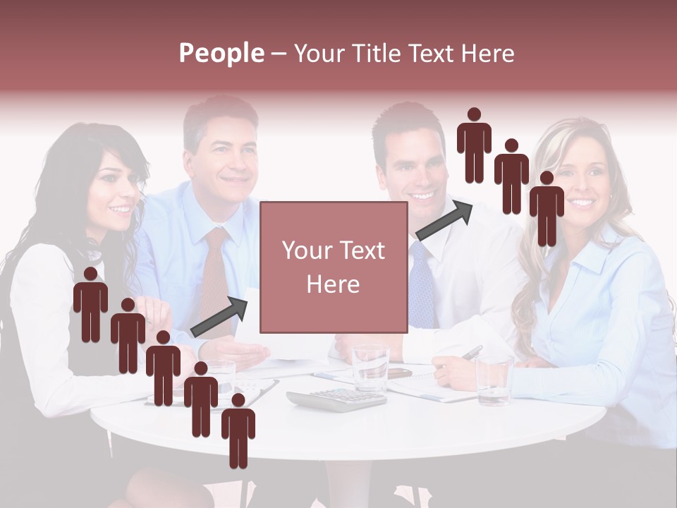 Interaction Smiling Worker PowerPoint Template