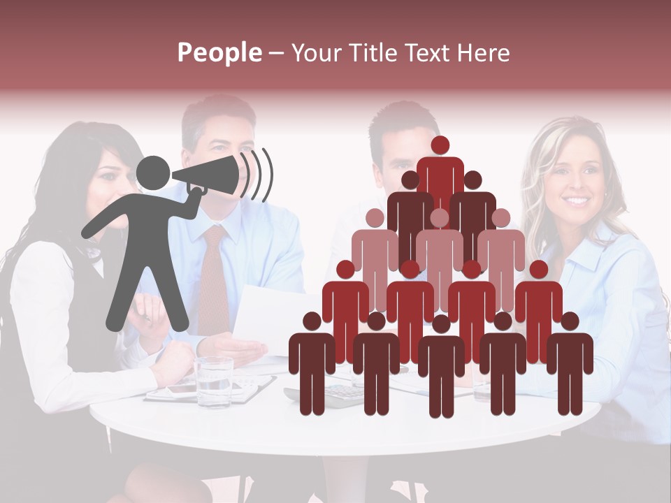 Interaction Smiling Worker PowerPoint Template