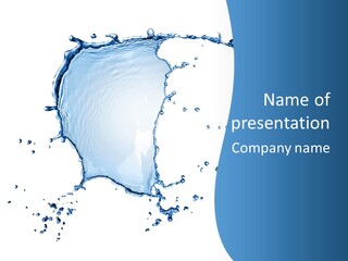 Wave Alcohol Blue PowerPoint Template