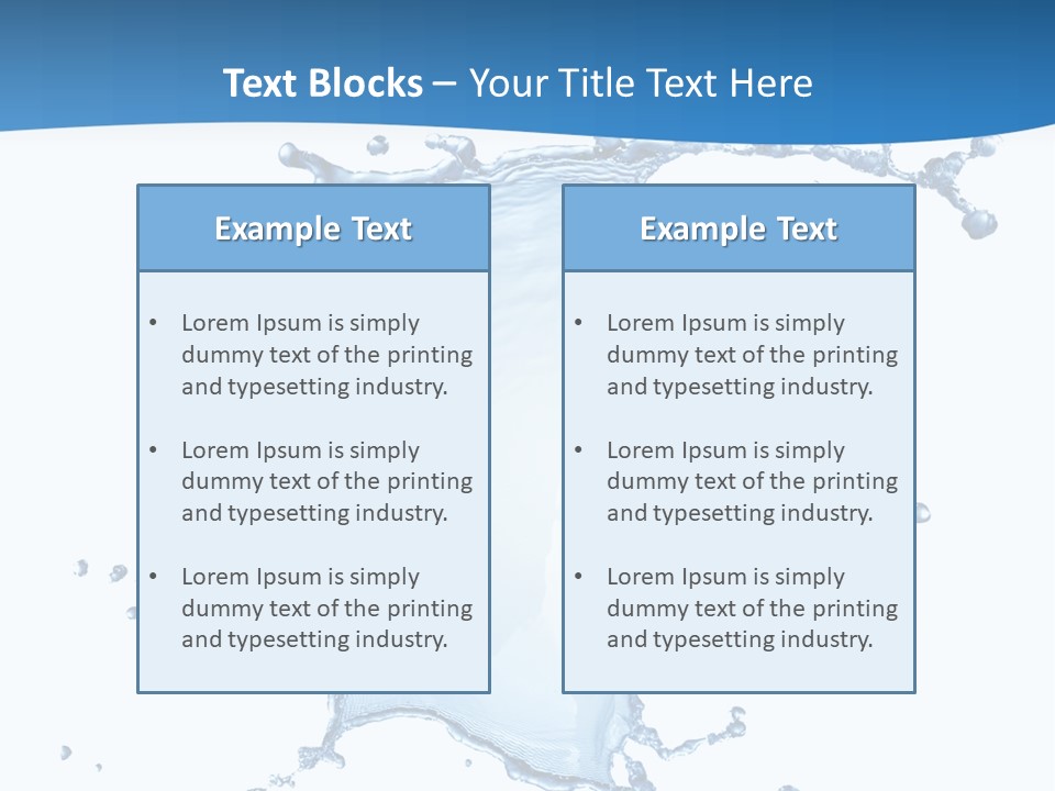 Wave Alcohol Blue PowerPoint Template