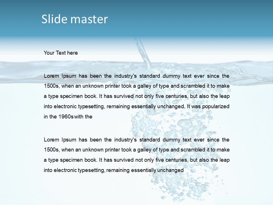 Bubbles Backgrounds Horizontal PowerPoint Template