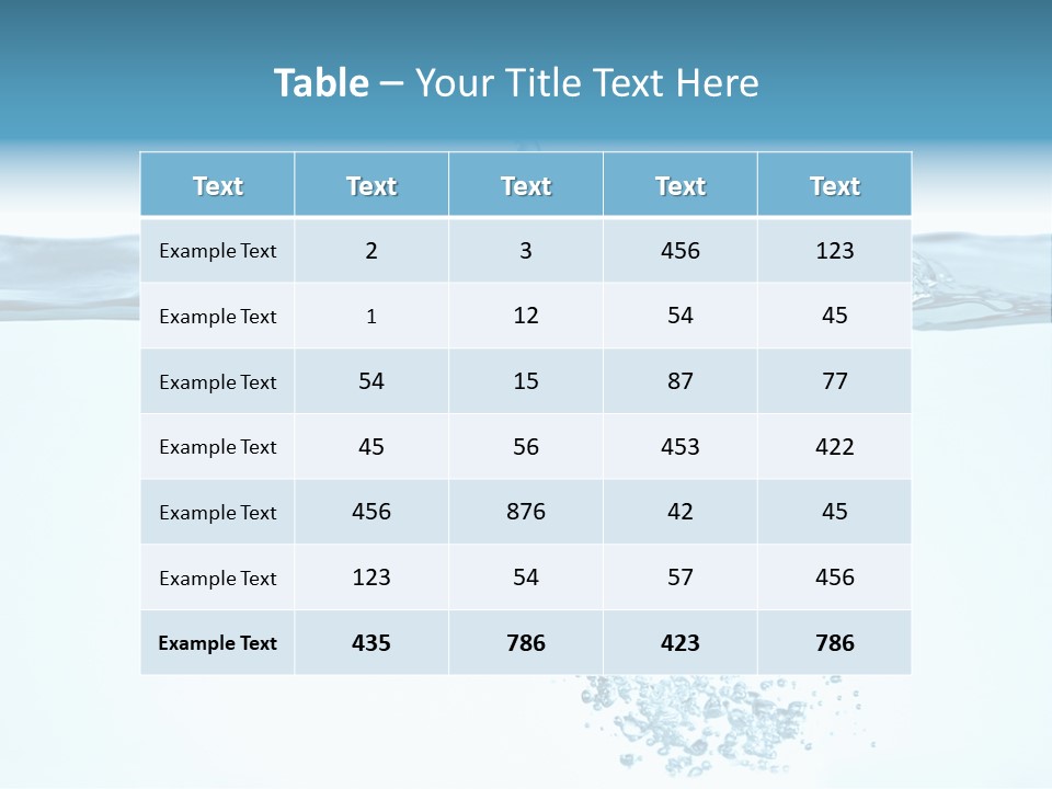 Bubbles Backgrounds Horizontal PowerPoint Template