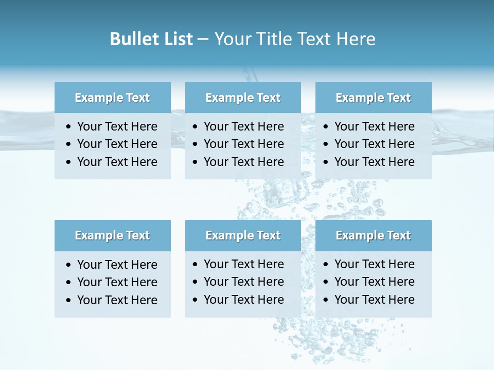 Bubbles Backgrounds Horizontal PowerPoint Template