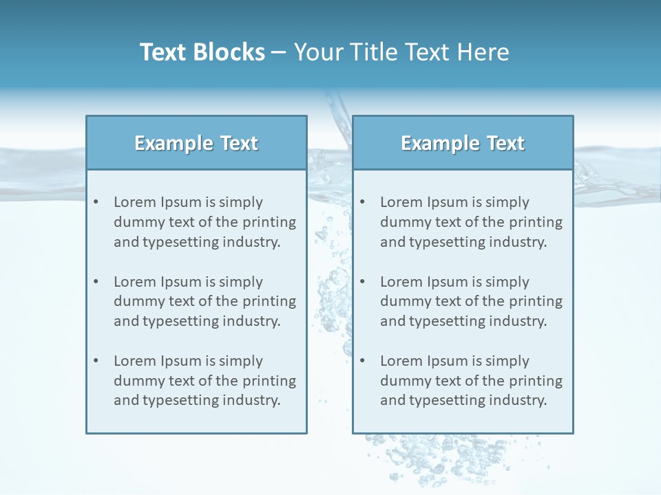 Bubbles Backgrounds Horizontal PowerPoint Template
