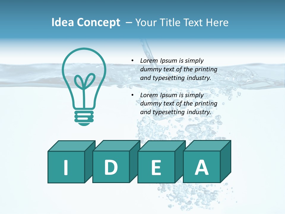 Bubbles Backgrounds Horizontal PowerPoint Template