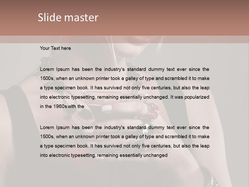 Heart Mascara  PowerPoint Template