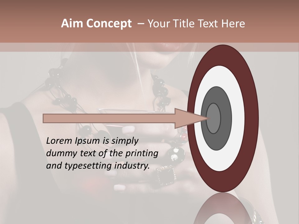 Heart Mascara  PowerPoint Template