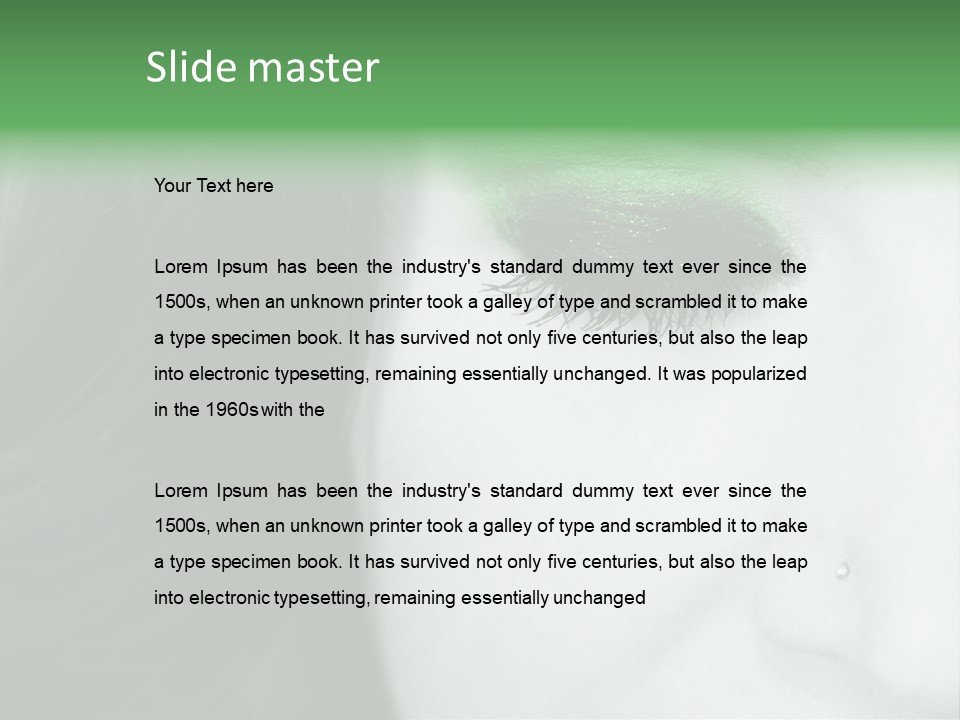 Portrait Woman Clean PowerPoint Template