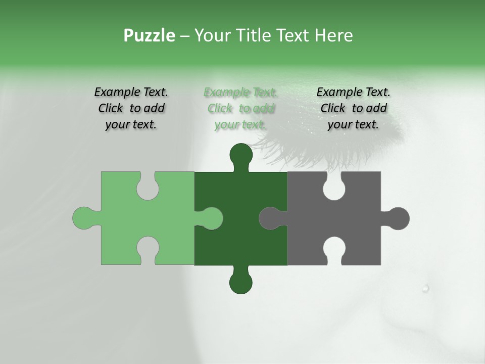 Portrait Woman Clean PowerPoint Template