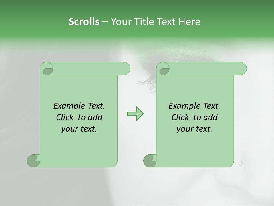 Portrait Woman Clean PowerPoint Template