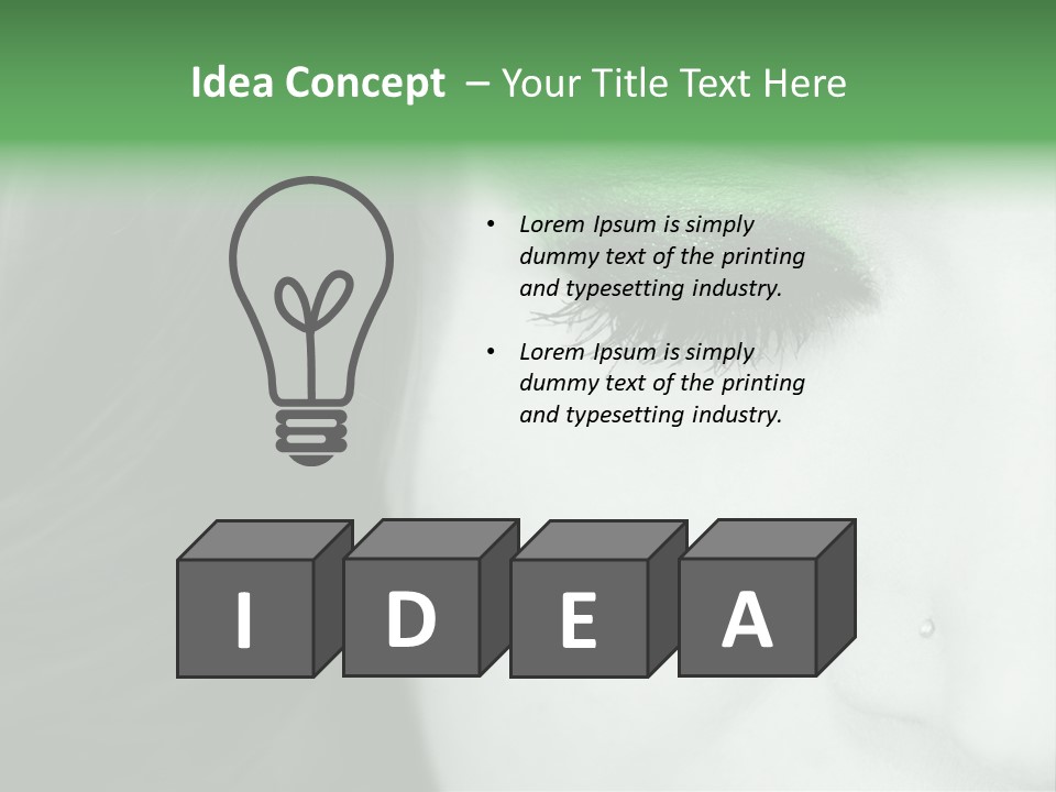 Portrait Woman Clean PowerPoint Template