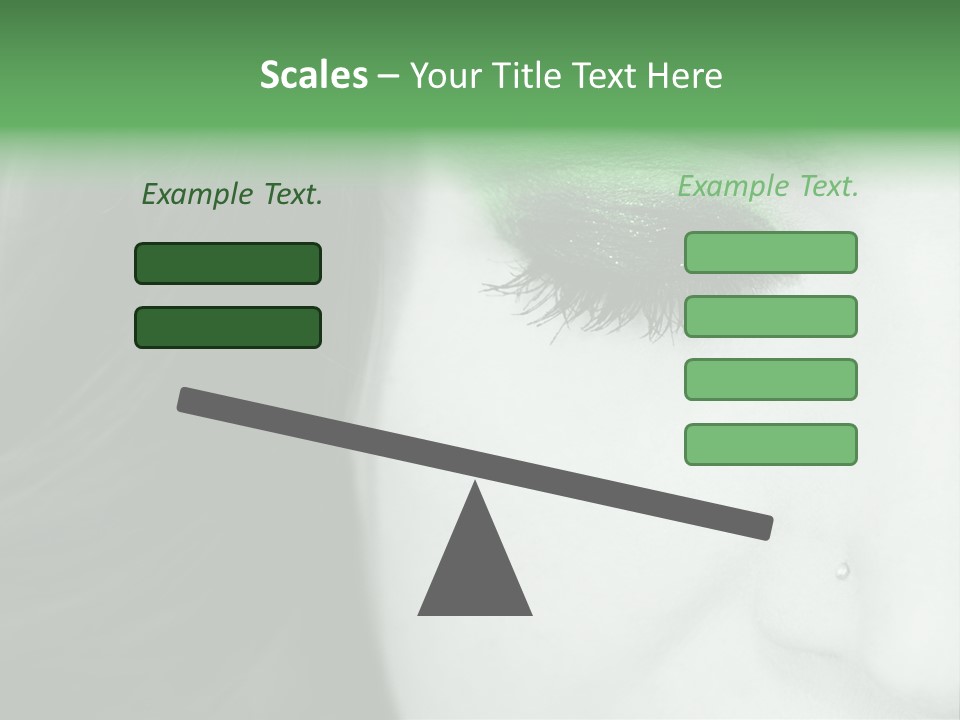 Portrait Woman Clean PowerPoint Template