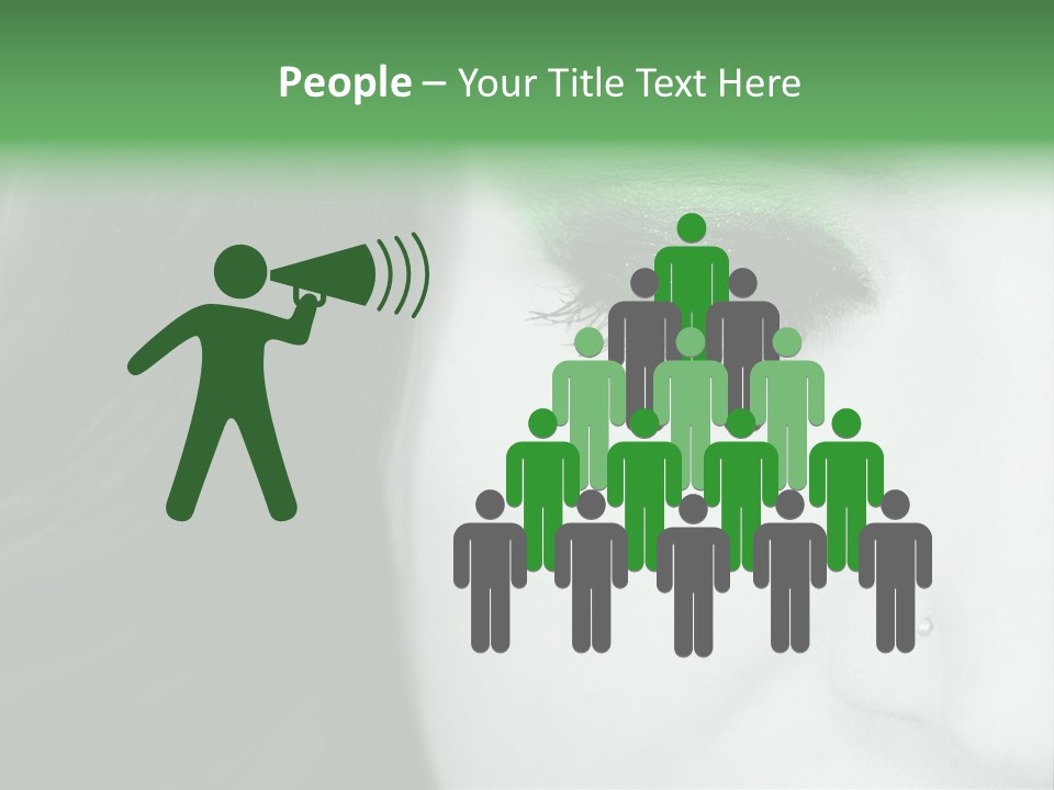 Portrait Woman Clean PowerPoint Template