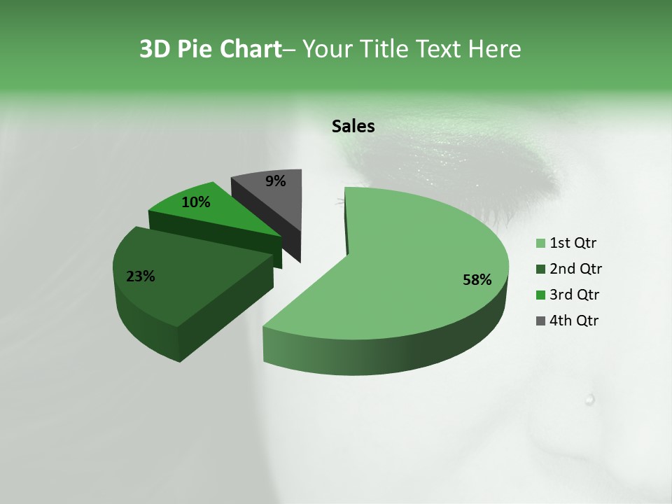 Portrait Woman Clean PowerPoint Template
