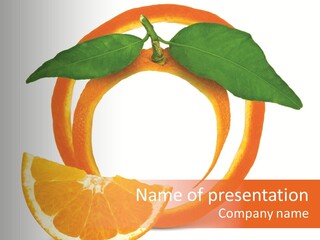 Citrus Wallpaper Frame PowerPoint Template