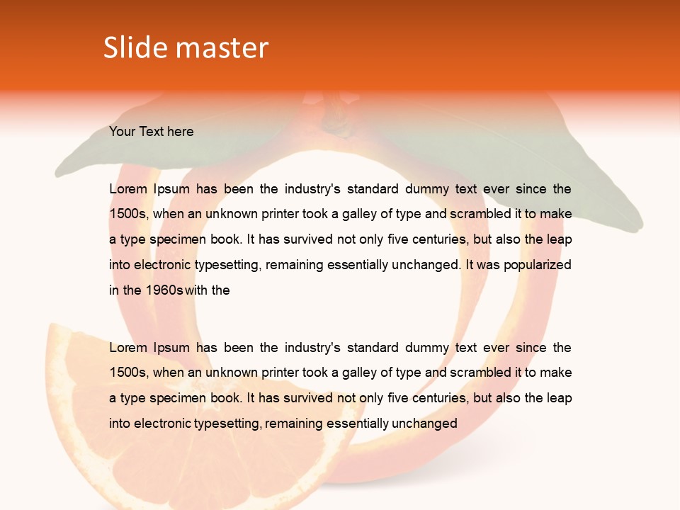 Citrus Wallpaper Frame PowerPoint Template